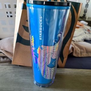 New Starbucks Mermaid color changing tumbler cup w/ straw brand new